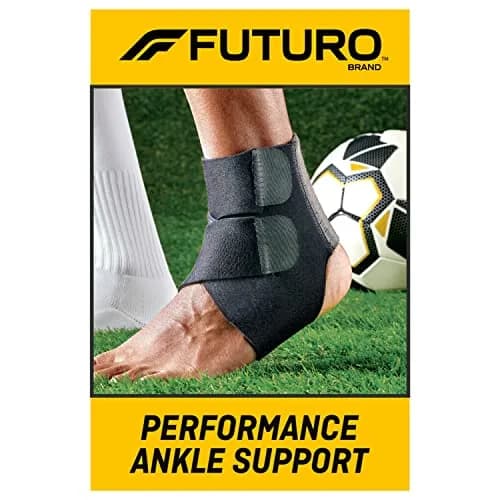 Futuro Performance Ankle Support Brace with Adjustable Straps & Breathable Fabric | Black thumbnail 2