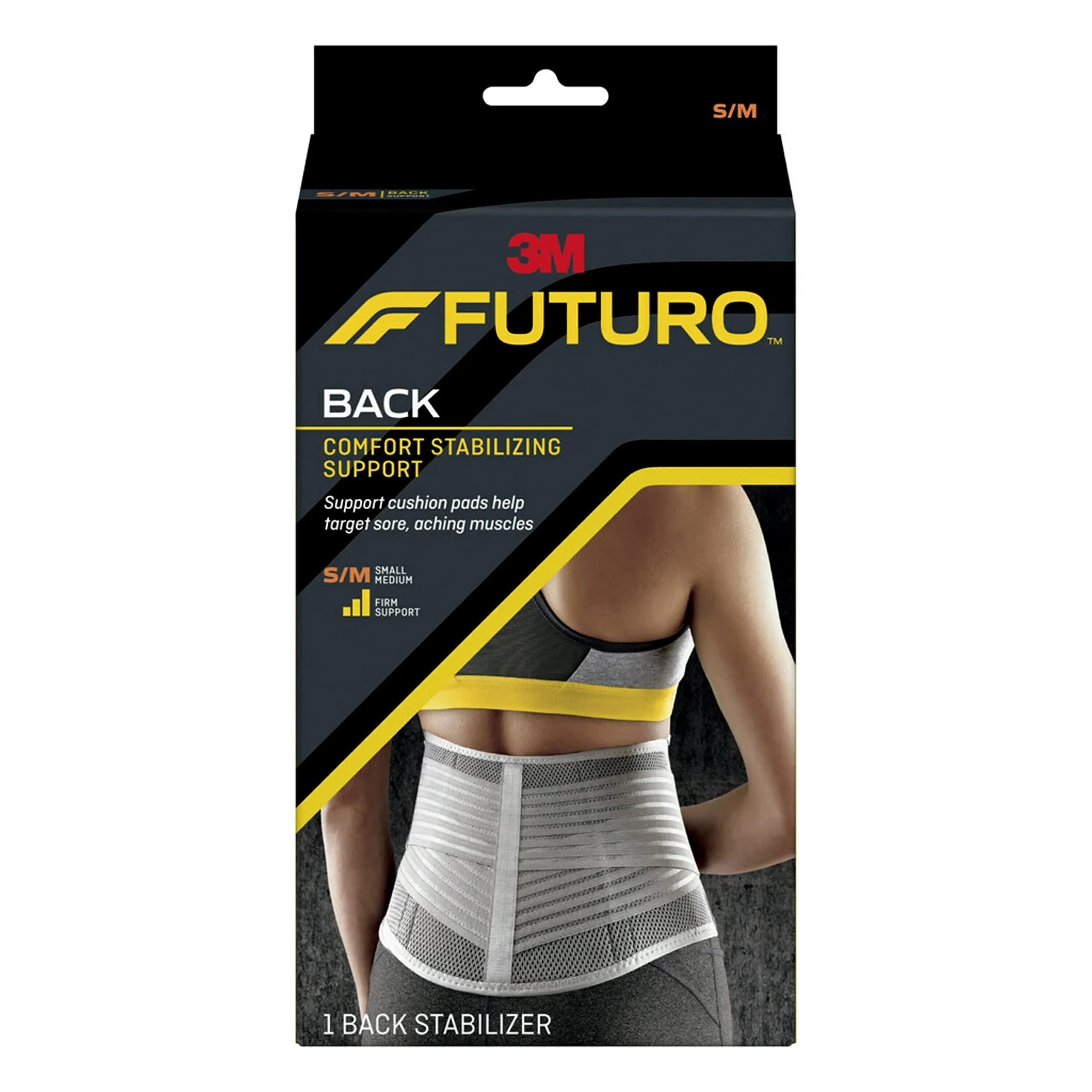 FUTURO Comfort Stabilizing Back Support, S/M | Adjustable Support for Daily Activities with Breathable Fit