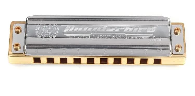 Hohner Marine Band Thunderbird Diatonic Harmonica - Key of LE, 13.21 cm (5.25 in) Length | Low Pitch Sound thumbnail 3