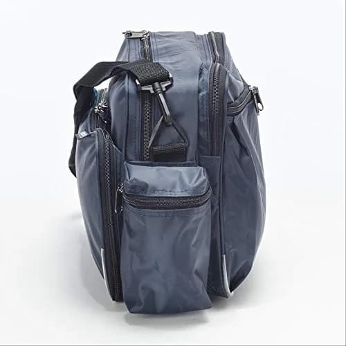 Hopkins Medical Products Home Health Shoulder Bag 14x11x7 inch Waterproof Nylon Navy Blue thumbnail 6