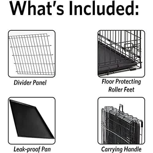 MidWest Homes for Pets Large Ovation Single Door Folding Dog Crate 43.5"L x 28.5"W x 30.5"H | Space-Saving Patented Door thumbnail 4