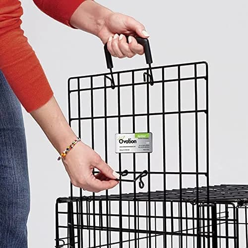 MidWest Homes for Pets Large Ovation Single Door Folding Dog Crate 43.5"L x 28.5"W x 30.5"H | Space-Saving Patented Door thumbnail 7