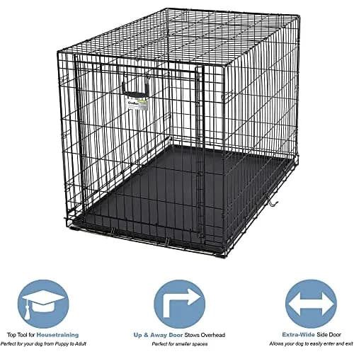 MidWest Homes for Pets Large Ovation Single Door Folding Dog Crate 43.5"L x 28.5"W x 30.5"H | Space-Saving Patented Door thumbnail 2