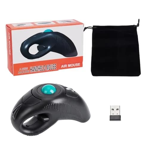 welspo Wireless USB Finger Trackball Mouse with Green Ball | Ambidextrous Laser Sensor thumbnail 8