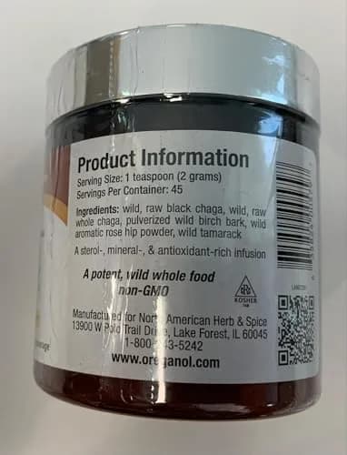 NORTH AMERICAN HERB & SPICE ChagaBlack Tea 3.2 oz | Adaptogen, Endurance & Stamina Support thumbnail 3