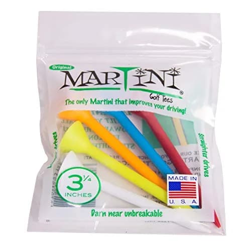 Martini Golf Tees 3.25 inches (8.25 cm) | Virtually Unbreakable, USA-Made, 5-Pack thumbnail 1