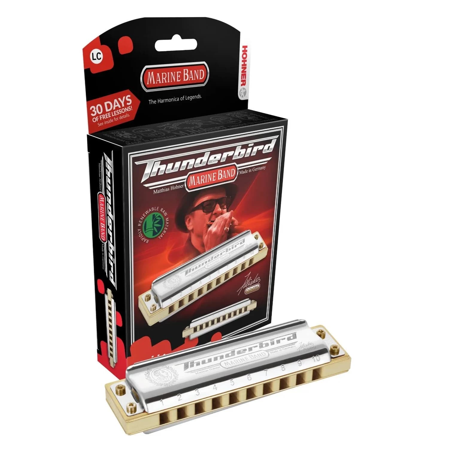 Hohner Thunderbird Harmonica Low Eb Key | Deep-Toned Diatonic Instrument for Rich Sound