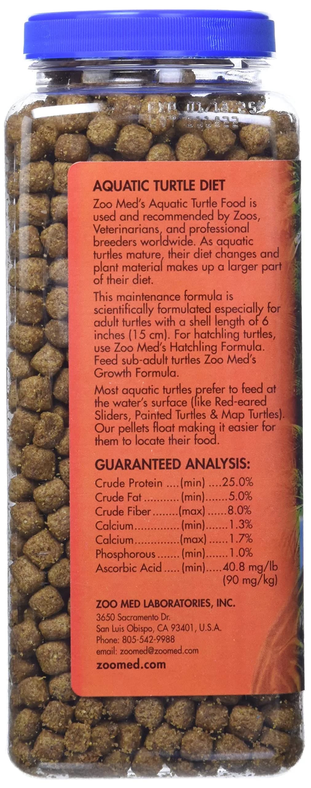 Zoo Med Natural Maintenance Formula Aquatic Turtle Food 2.04 kg (4.5 lb) | Floating Pellets for Turtles 6" and Above - view 2