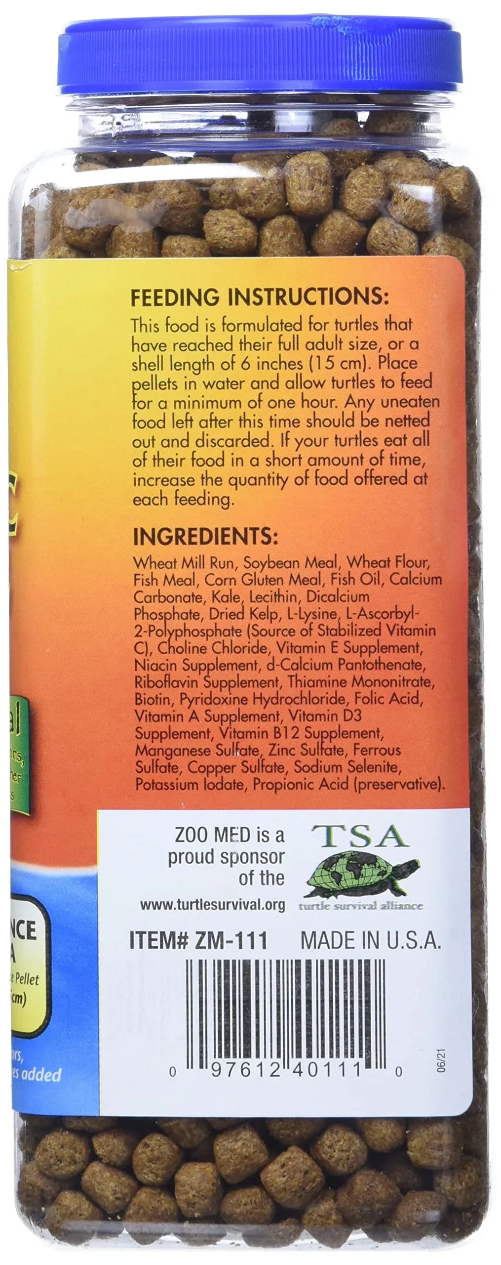 Zoo Med Natural Maintenance Formula Aquatic Turtle Food 2.04 kg (4.5 lb) | Floating Pellets for Turtles 6" and Above - view 4