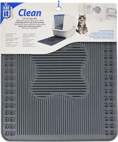 Catit Litter Pan Mat Gray 34cm (13.3in) | Catches Litter, Protects Floors thumbnail 2