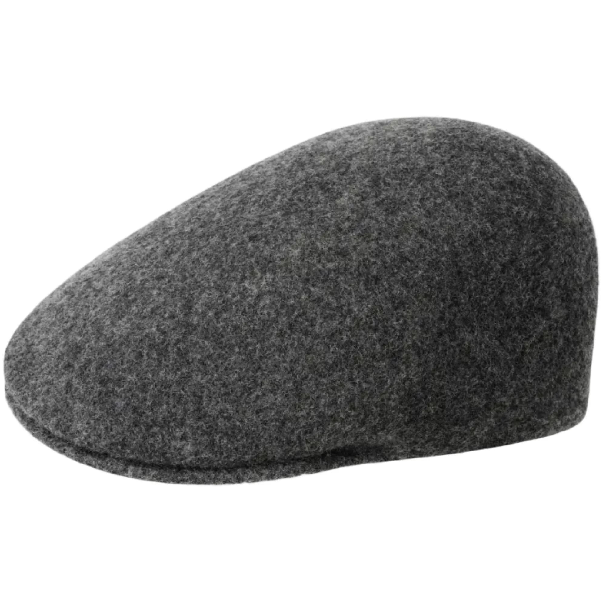 Kangol Seamless Wool 507 Flat Cap Dark Flannel | Classic Men’s Newsboy Cap for Autumn/Winter — Dark Flannel