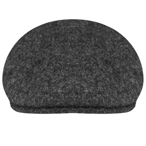 Kangol Seamless Wool 507 Flat Cap Dark Flannel | Classic Men’s Newsboy Cap for Autumn/Winter thumbnail 5