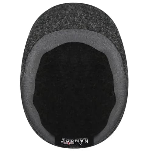 Kangol Seamless Wool 507 Flat Cap Dark Flannel | Classic Men’s Newsboy Cap for Autumn/Winter thumbnail 8
