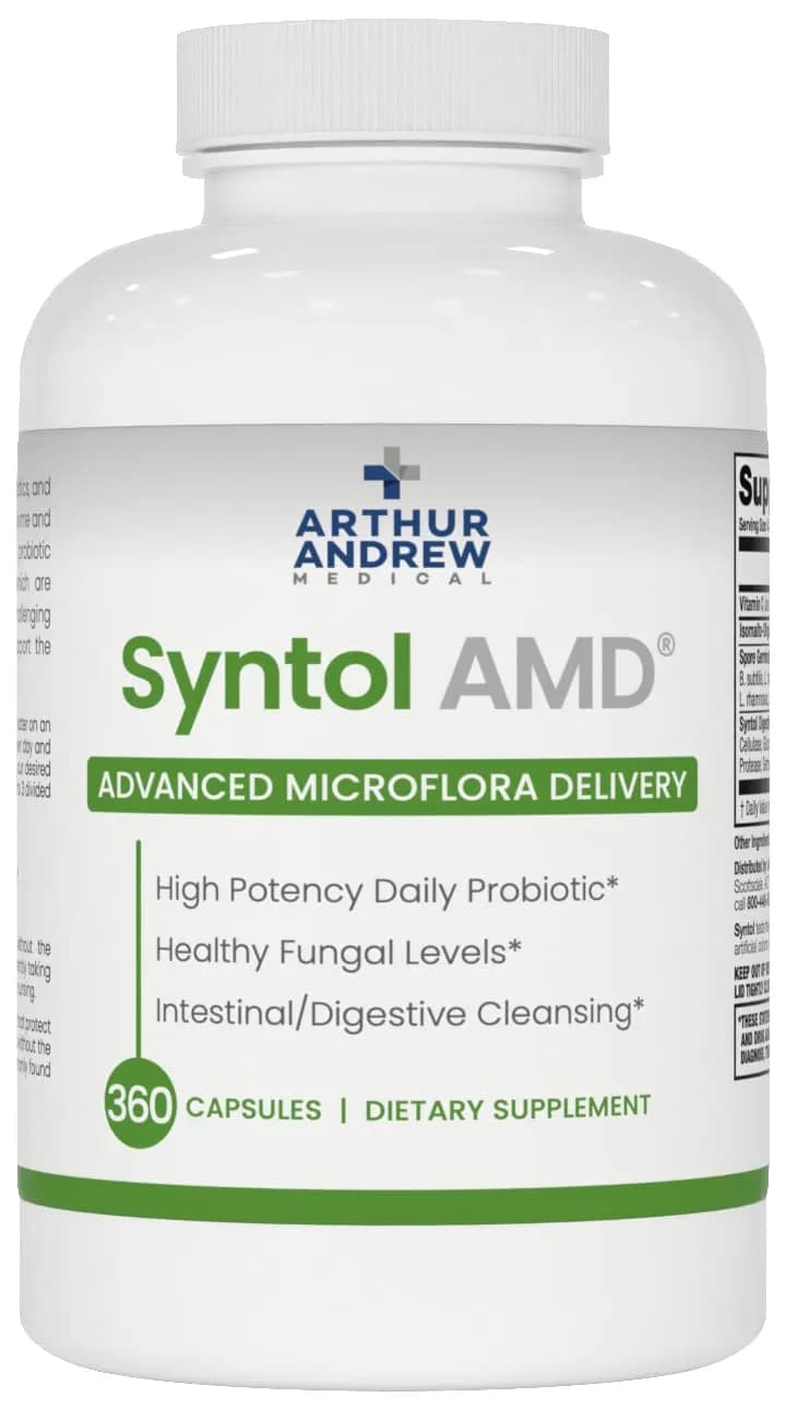 Arthur Andrew Medical Syntol AMD Probiotic Multi-Enzyme 360 Count | Digestive Wellness & Candida Support — Clear