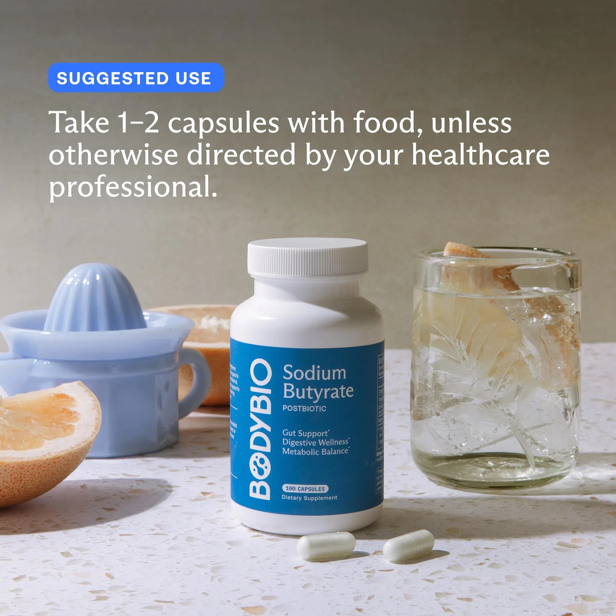 BodyBio Butyrate Sodium 100 Count | Postbiotic for Gut & Digestive Support - view 5