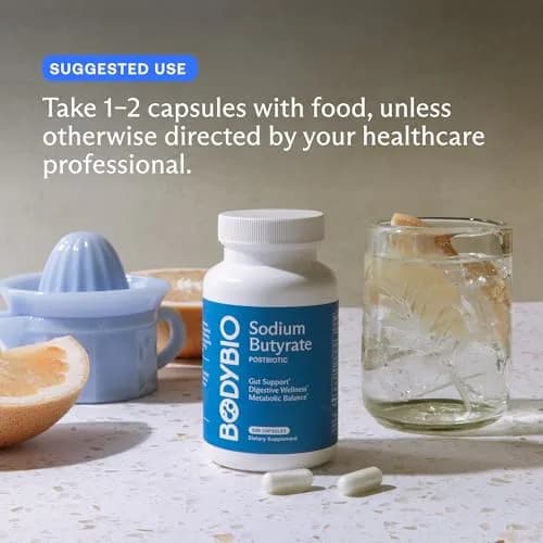 BodyBio Butyrate Sodium 100 Count | Postbiotic for Gut & Digestive Support thumbnail 5