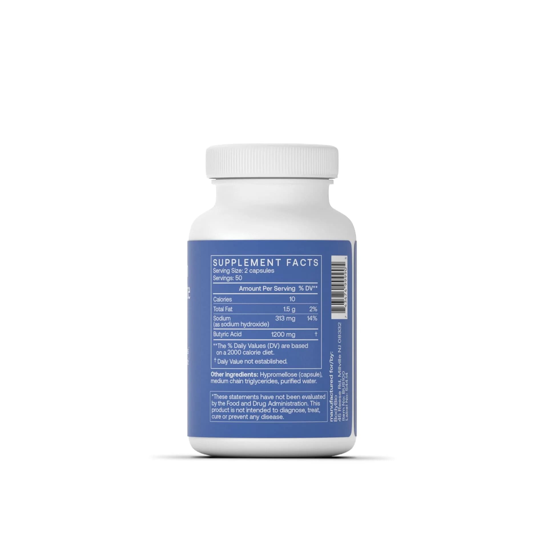BodyBio Butyrate Sodium 100 Count | Postbiotic for Gut & Digestive Support - view 2