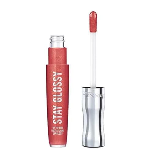 Rimmel Stay Glossy Lip Gloss All Day Seduction 5ml (0.18 Fl Oz) | High-Glossy Finish for Vibrant Lip Color thumbnail 1