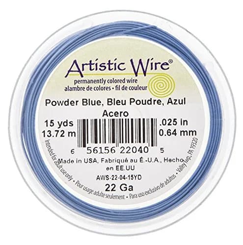 EUROTOOL Artistic Wire Powder Blue 22 Gauge 15 Yards | Copper Jewelry Wire for Crafts & Art thumbnail 3
