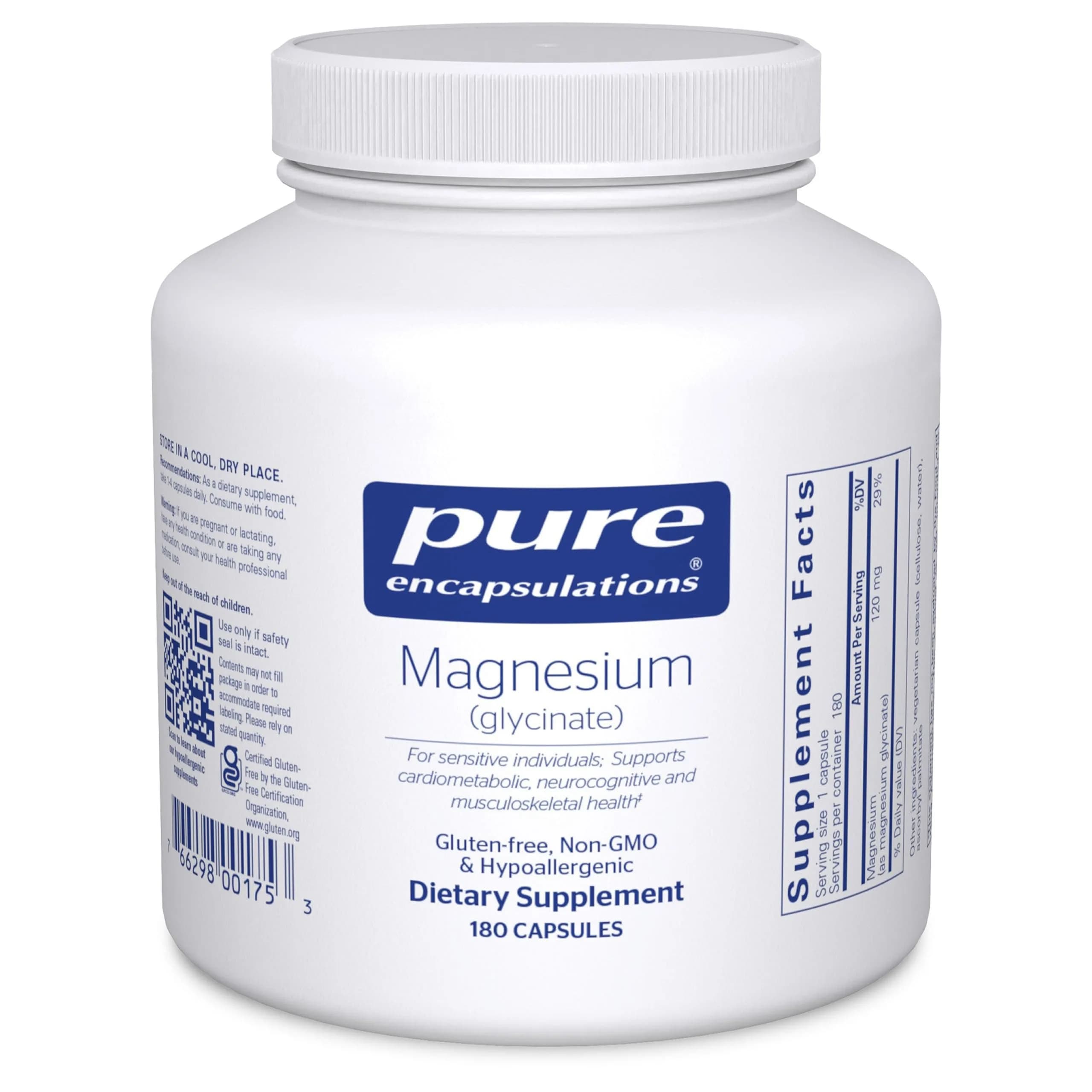 Pure Encapsulations Magnesium Glycinate 180 Capsules | Supports Sleep, Heart Health & Metabolism - main product image