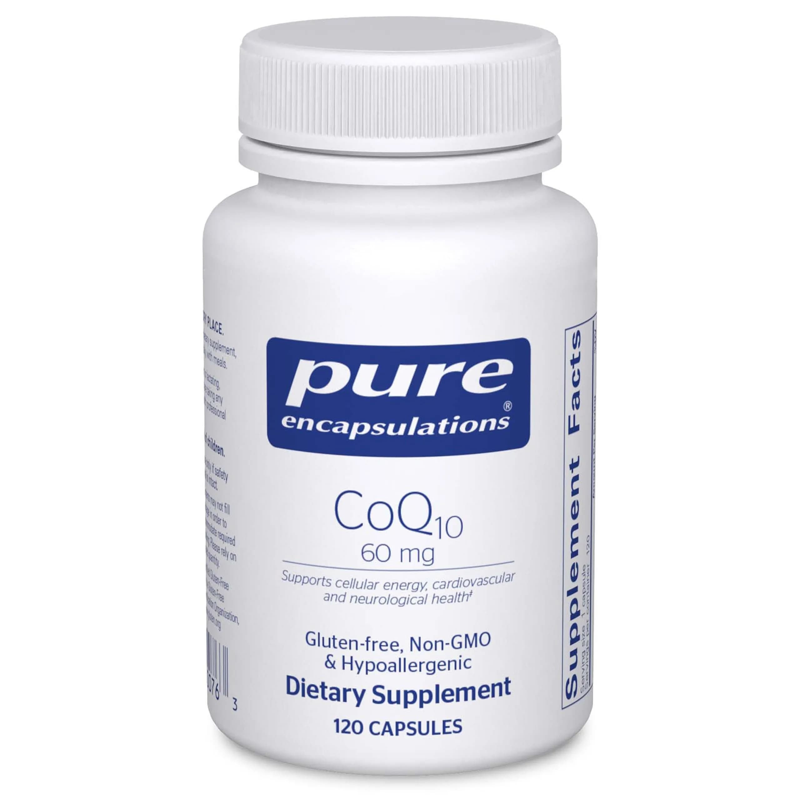 Pure Encapsulations CoQ10 60 mg | Cellular Energy & Antioxidant Support (120 Capsules)