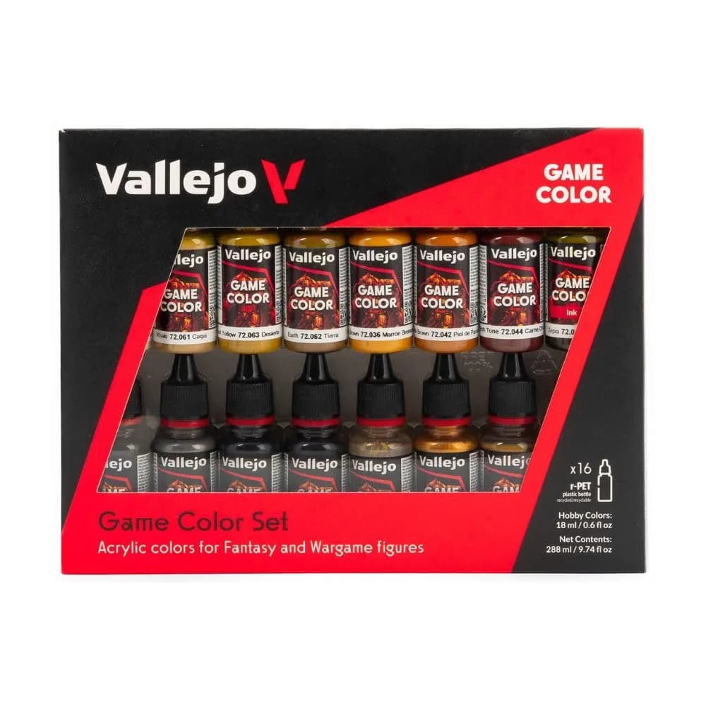 Vallejo Game Color Specialist Set | Expert Fantasy & Wargame Paints | 16 Bottles x 18 ml — 0.6 Fl Oz