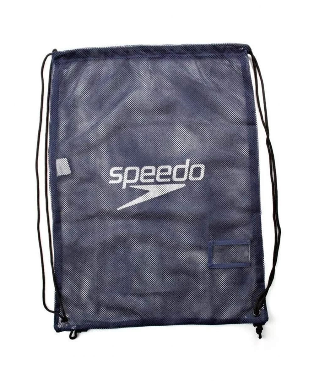 Speedo Black Navy Mesh Drawstring Bag 68cm (26.8in) | 35 Litre Capacity for Swimming Gear - main product image