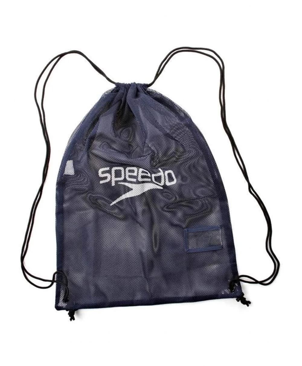 Speedo Black Navy Mesh Drawstring Bag 68cm (26.8in) | 35 Litre Capacity for Swimming Gear - view 2