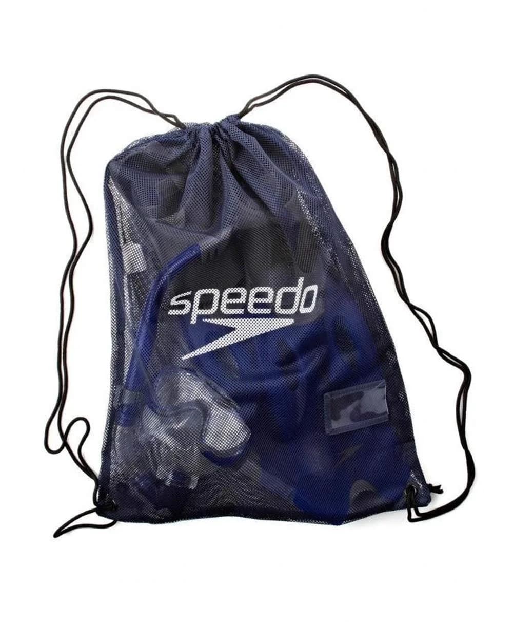 Speedo Black Navy Mesh Drawstring Bag 68cm (26.8in) | 35 Litre Capacity for Swimming Gear - view 3