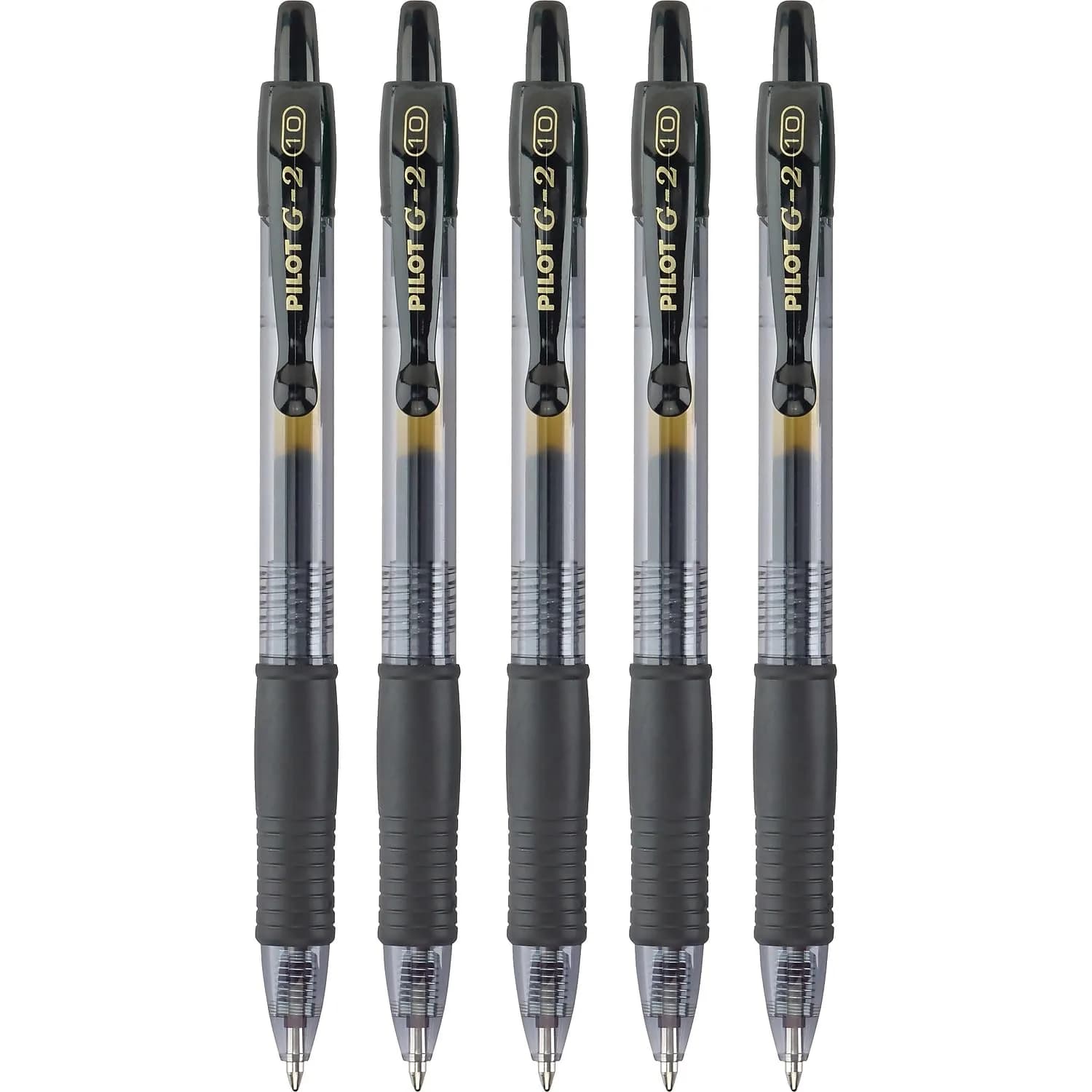 PILOT G2 Premium Rolling Ball Gel Pens, 1.0 mm Bold Point, Black Ink, 5-Pack | Smooth Writing Instrument