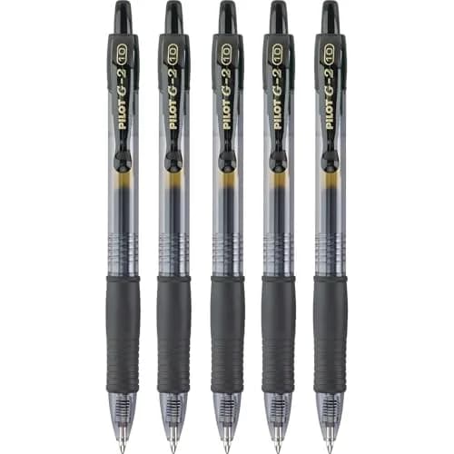 PILOT G2 Premium Rolling Ball Gel Pens, 1.0 mm Bold Point, Black Ink, 5-Pack | Smooth Writing Instrument thumbnail 1