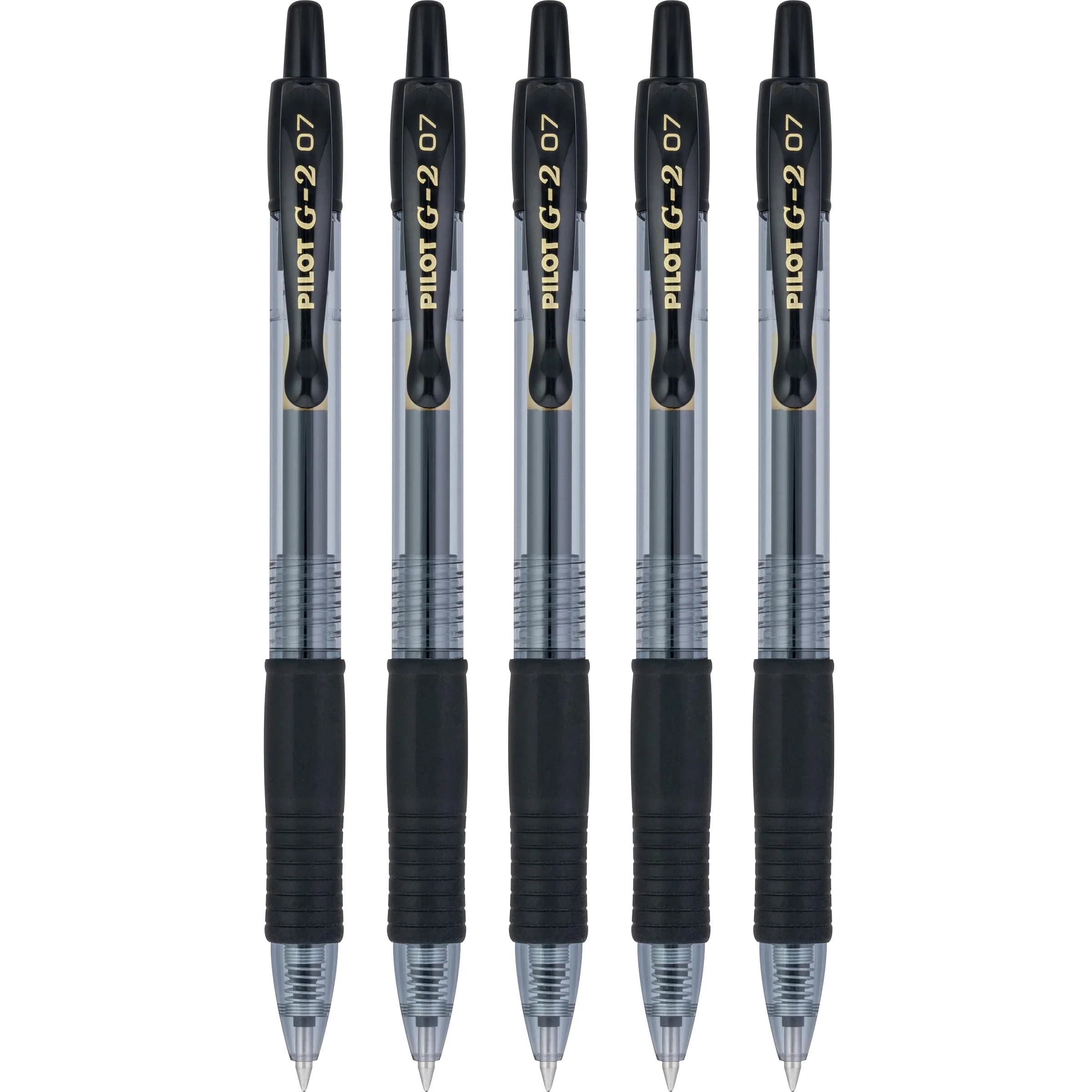 PILOT G2 Retractable Gel Pens, Fine Point 0.7mm, Black Ink, 5-Pack | Longest-Lasting Gel Ink Pens - view 6
