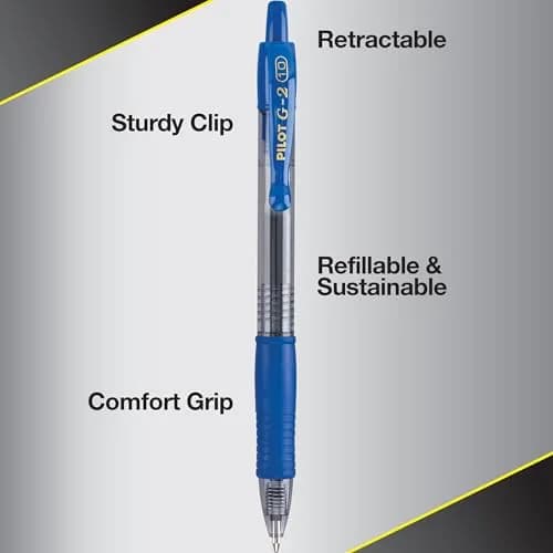 Pilot G2 Premium Gel Pens Black Bold Point 1 mm 2 Count (Pack of 1) | Smooth Writing for Students & Professionals thumbnail 5