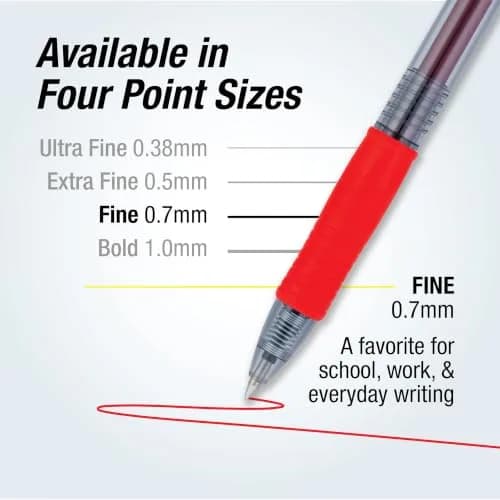 Pilot G2 Premium Assorted Color Gel Pens, Fine Point 0.7mm, 5-Pack | Smooth Writing & Long-Lasting Ink thumbnail 4