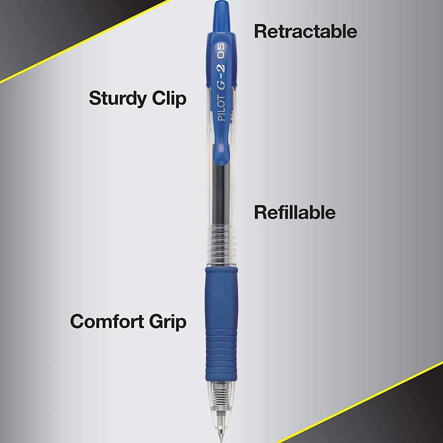 PILOT G2 Premium Refillable Gel Pens, Extra Fine Point 0.5mm, Blue Ink, 5-Pack | Smooth Writing & Long-Lasting - view 6