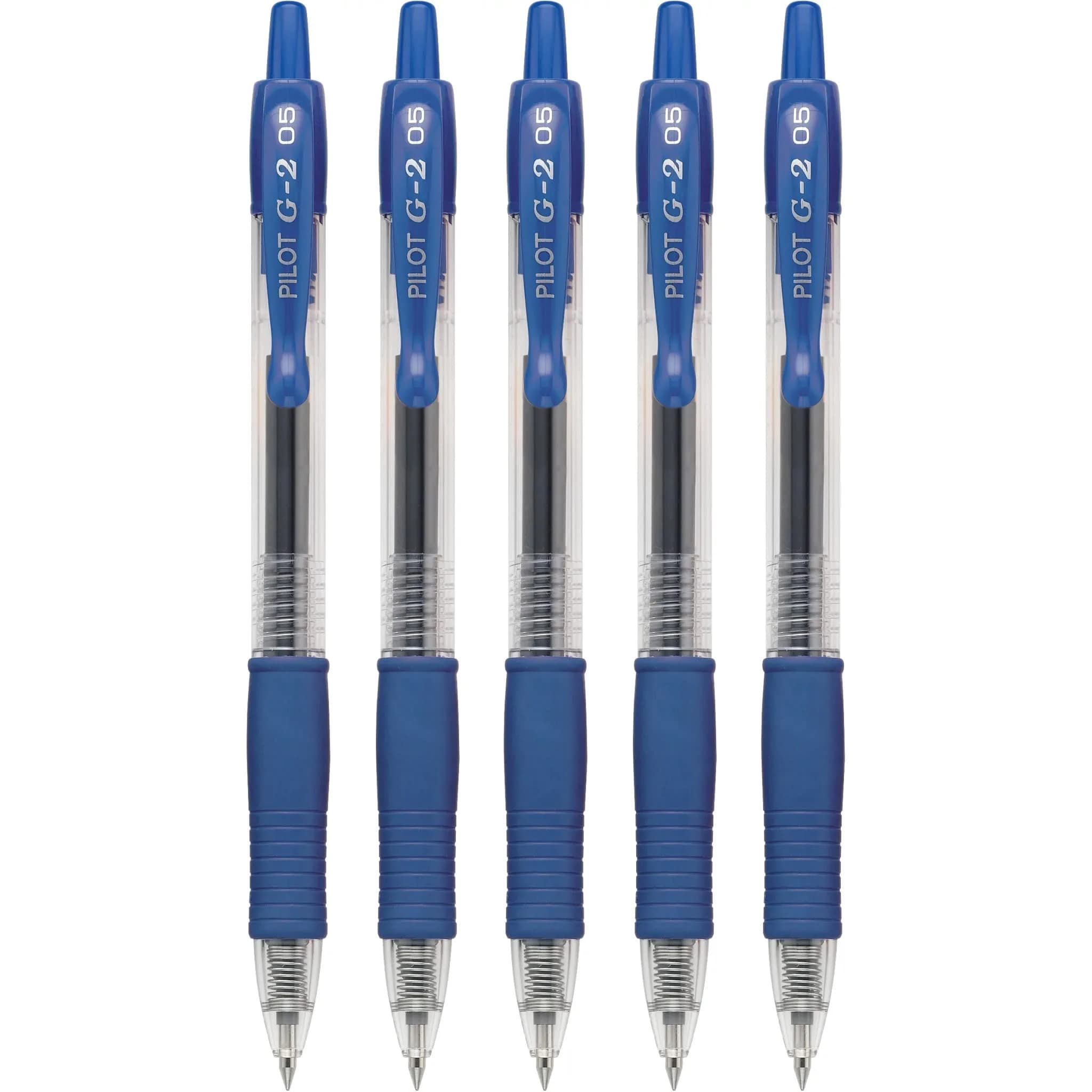 PILOT G2 Premium Refillable Gel Pens, Extra Fine Point 0.5mm, Blue Ink, 5-Pack | Smooth Writing & Long-Lasting - view 3