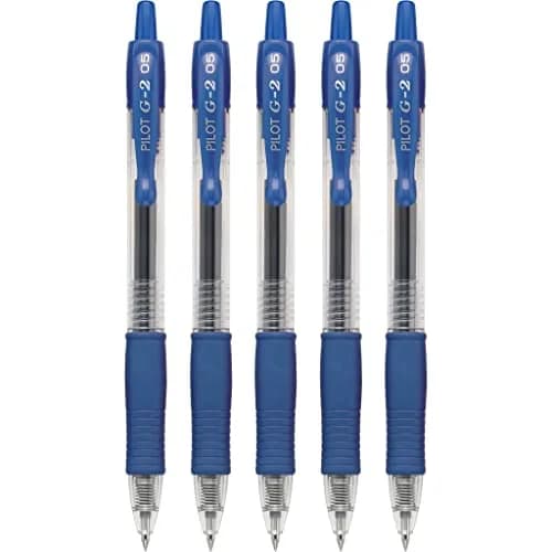 PILOT G2 Premium Refillable Gel Pens, Extra Fine Point 0.5mm, Blue Ink, 5-Pack | Smooth Writing & Long-Lasting thumbnail 3