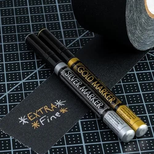 PILOT Extra Fine Point Permanent Markers, Gold/Silver Ink | Precise, Fade-Resistant, 2-Pack thumbnail 4