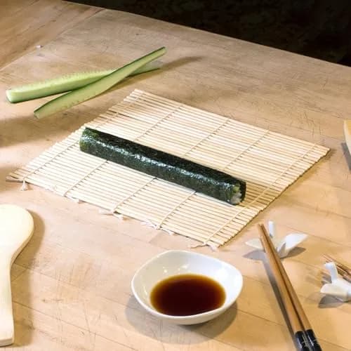 Helen's Asian Kitchen Bamboo Sushi Mat | Natural, Sustainable, 9.5-Inch for Homemade Sushi thumbnail 6