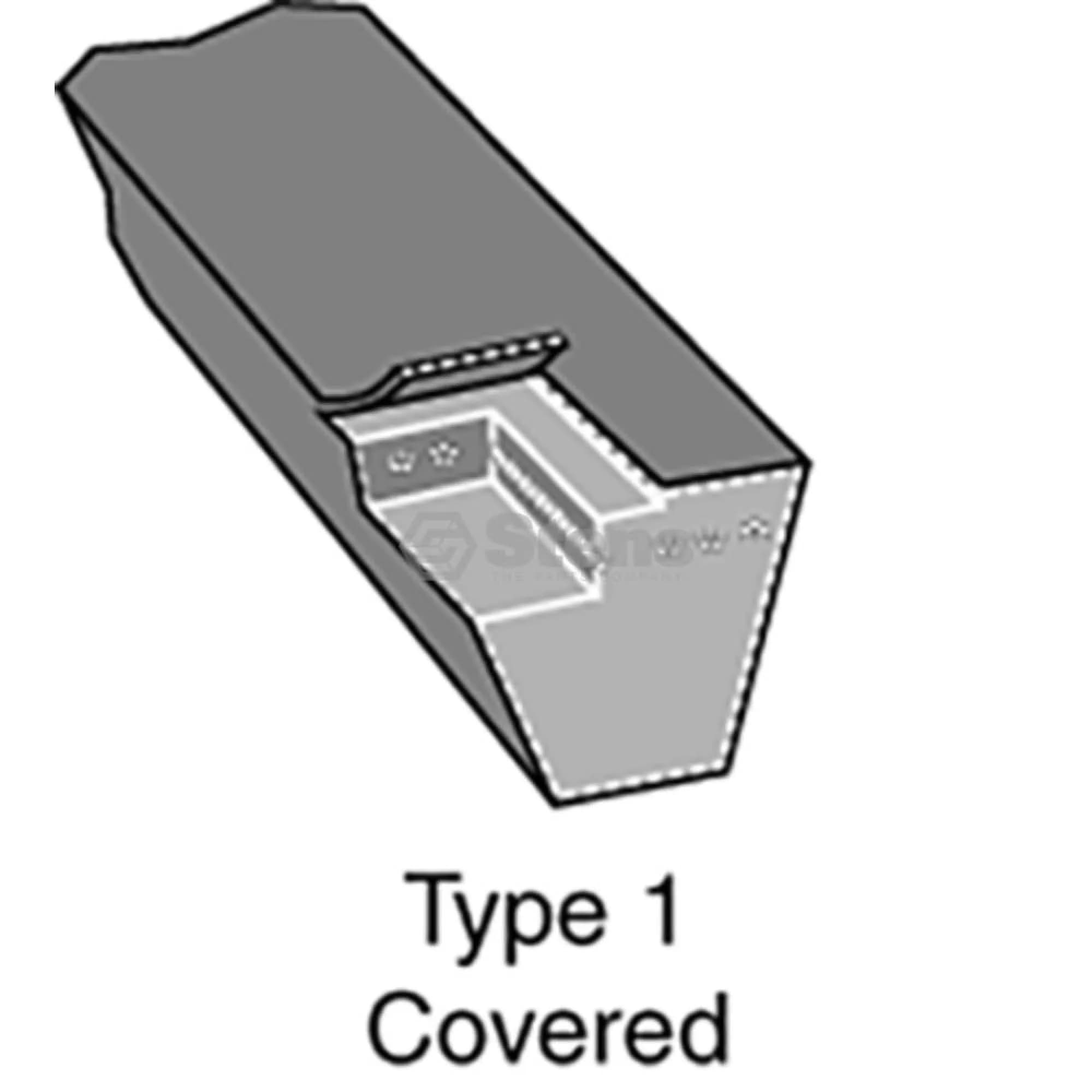 Stens 265-448 Covered Belt 1.5 cm (0.438 in) | Replaces Club Car 1019167-01 Starter Generator Belt - view 2
