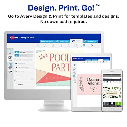Avery Clean Edge Printable Business Cards with Sure Feed Technology, Rounded Corners, 160 Cards (25ml / 0.811 Fl Oz) | Professional Cards for Inkjet Printers thumbnail 6