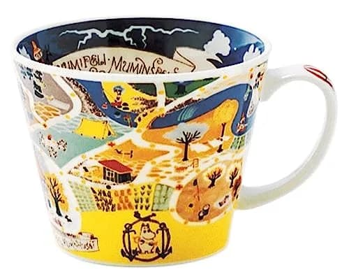山加商店 Moomin Valley Map Design Soup Mug Cup Yamaka Japan | Porcelain 400ml | Cute Moomin Gift thumbnail 1