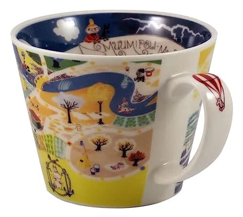 山加商店 Moomin Valley Map Design Soup Mug Cup Yamaka Japan | Porcelain 400ml | Cute Moomin Gift thumbnail 4