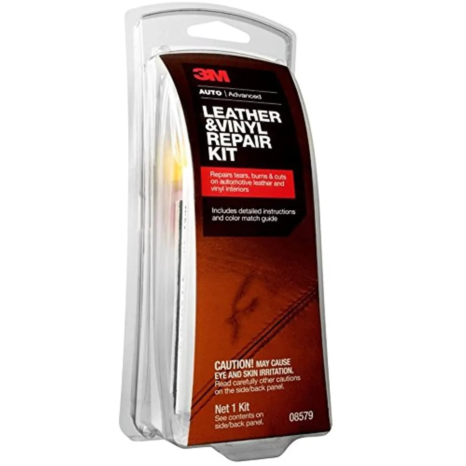 3M Leather and Vinyl Repair Kit 08579 | Repairs Cuts, Tears & Burns on Automotive Surfaces — Clear