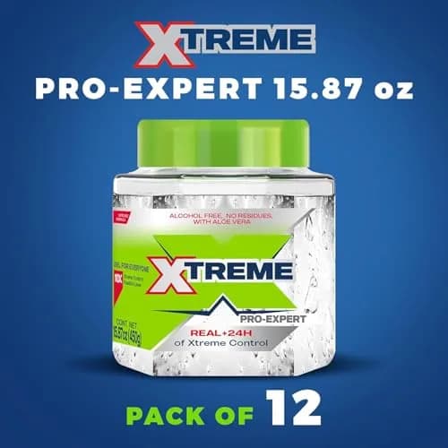 Xtreme Pro-Expert Styling Gel, 15.87 Oz Jar | Strong Hold, Alcohol-Free with Aloe Vera thumbnail 2