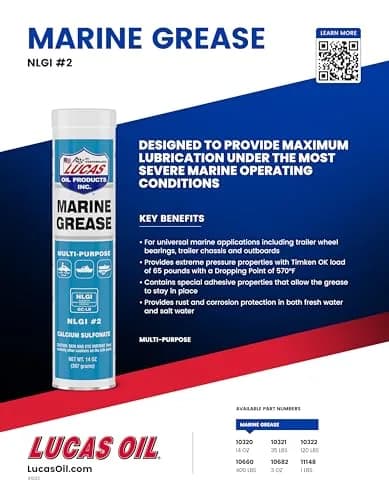 Lucas Oil Marine Grease 14 oz (397 g) | Water Resistant for Boats & Bearings thumbnail 2