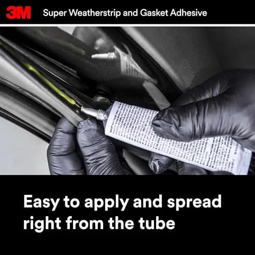 3M Super Weatherstrip and Gasket Adhesive 2 fl oz Tube | Waterproof Rubber Bonding thumbnail 5
