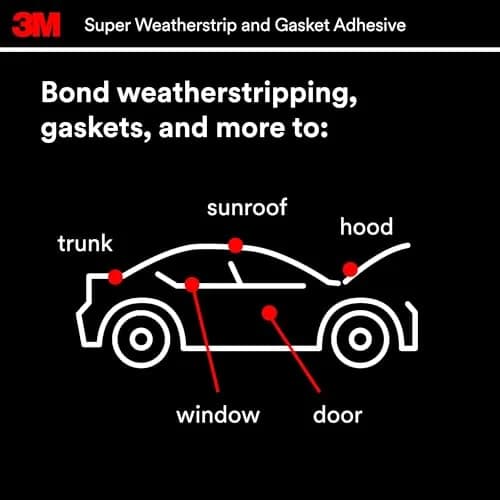 3M Super Weatherstrip and Gasket Adhesive 2 fl oz Tube | Waterproof Rubber Bonding thumbnail 4