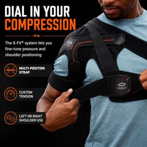 Shock Doctor Rotator Cuff Shoulder Brace for Men, Shoulder Brace for Women | Support for AC Sprains & Rotator Cuff Injuries thumbnail 5