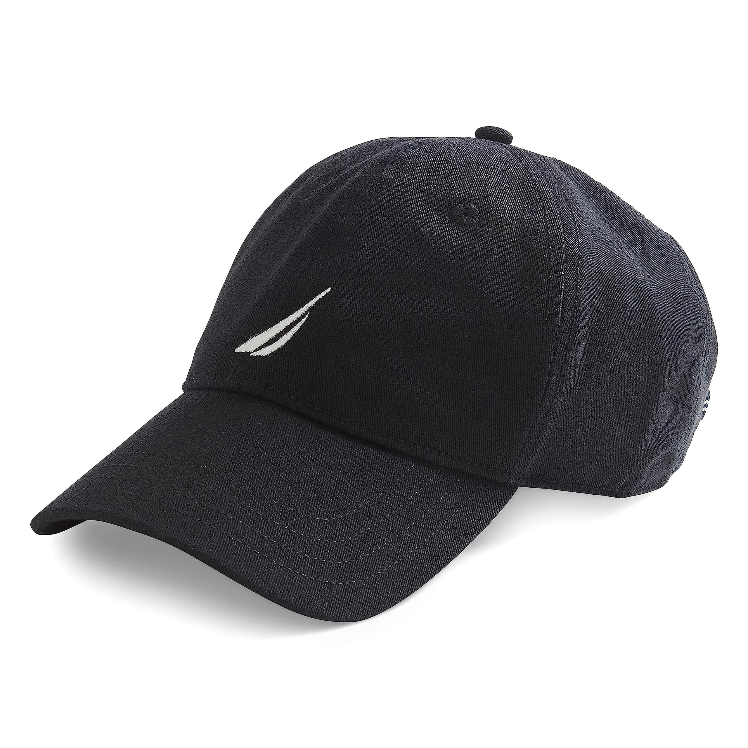 Nautica Classic Logo Adjustable Baseball Cap Hat True Black | Breathable Cotton-Twill for All-Day Comfort